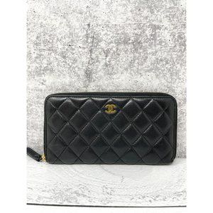 Chanel Lambskin Zip Around Wallet